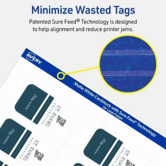 Avery Perforated Price Tags, 1-1/2" x 3", Matte White, 100 Total image {6}