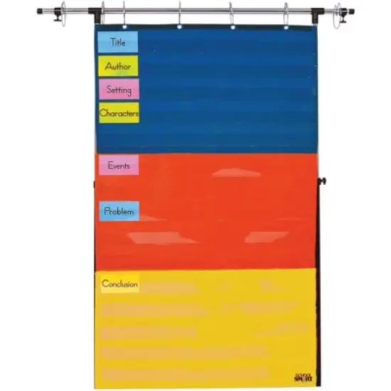 School Smart Adjustable Pocket Chart, 60 x 34 Inches image {6}
