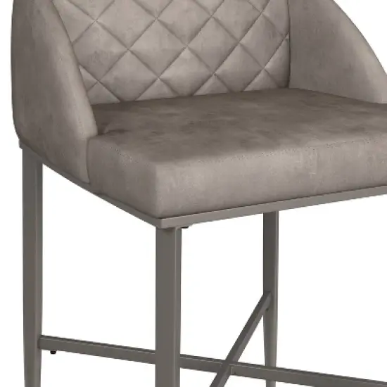 Set of 2 Phoenix Non Swivel Counter Height Barstool Gray - Hillsdale Furniture image {11}