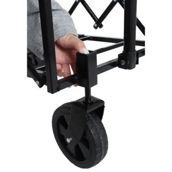 Whisen Lightweight Folding Utility Wagon Cart with Dual-Layer Expandable Storage, 360&deg;Swivel Wheels image {11}