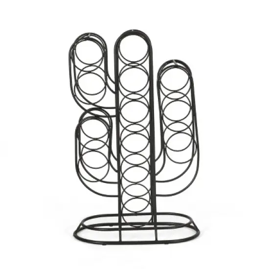 KTMBDW Countertop Wine Rack - 13 Bottle Freestanding Modern Metal, Tabletop Wine Holder Stand for Cabinet,Pantry - Wine Racks Countertop, Black image {4}