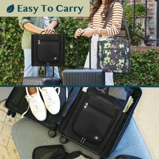 PAVILIA Toiletry Bag Travel Women Men, Hanging Water Resistant Makeup Accessories Cosmetic Organizer Large Essential Kit image {4}