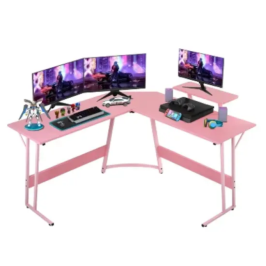 BestMassage 50 Inch L-Shaped Gaming Desk Computer Desk Office Desk with Large Monitor Stand Corner PC Gaming Desk for Home Office image {9}