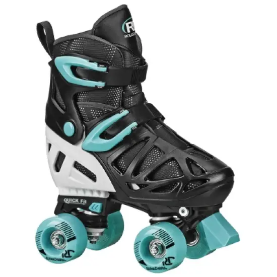 Roller Derby Youth Adjustable Roller Skates - Blue/Black 3-6: Indoor/Outdoor Use, 4 Wheels image {5}