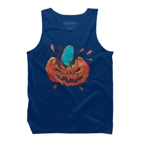 Men's Design By Humans Halloween smashed pumpkin By BlackBerry55 Tank Top image {6}