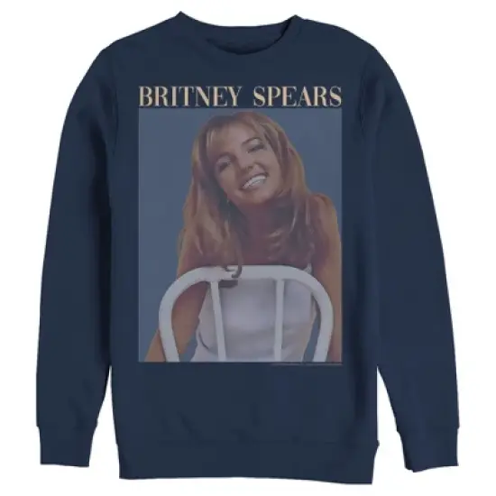 Men's Britney Spears Faded Smile Poster Sweatshirt image {5}