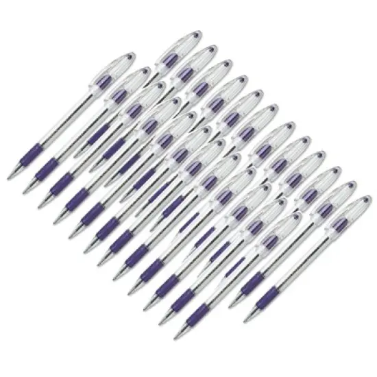 Pentel R.S.V.P. Ballpoint Pen, Medium Point, Violet, Pack of 24 image {1}