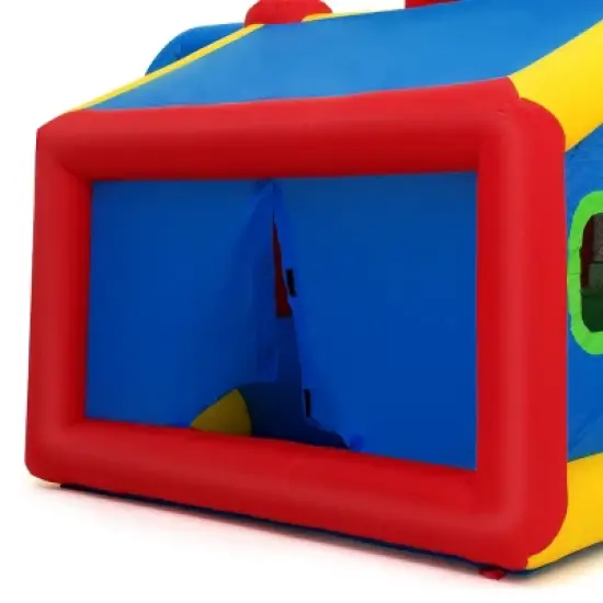 Costway  6-in-1 Inflatable Bounce House Bouncy Castle Blow up Toddler Bouncy House for Kids Indoor Outdoor w/480 Blower image {5}