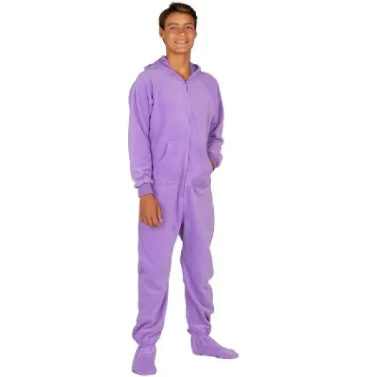 Footed Pajamas - Purple Rain Kids Hoodie Fleece Onesie image {2}