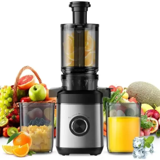 Teendow Juicer Machines, Cold Press Juicer for Whole Fruit and Vegetable, Masticating Juicers, High Juice Yield, Juice Extractor Machine image {7}