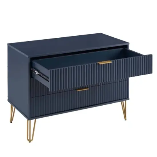 Manhattan Comfort Dumbo 2pc Modern 3 Drawer Dresser and 2 Drawer Nightstand Set image {5}