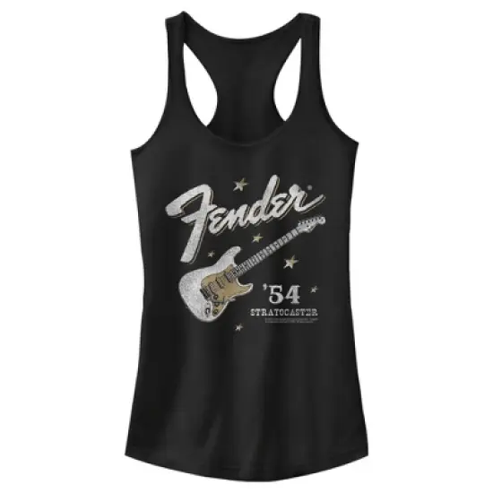 Junior's Fender 54 Stratocaster Racerback Tank Top image {4}