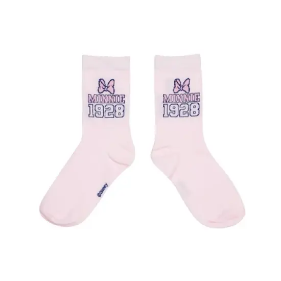Women's Pink Minnie Mouse Socks - Light Pink image {3}