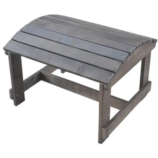 Jiallo Pine Ottoman - Dark Gray image {1}