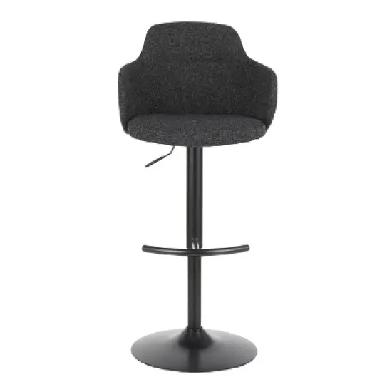 Set of 2 Boyne Industrial Upholstered Barstools Dark Gray - LumiSource image {4}