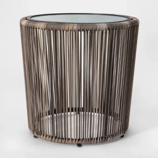 Latigo 3pc Rattan Patio Chat Set, Outdoor Furniture Set - Gray/Brown - Opalhouse&trade; image {3}