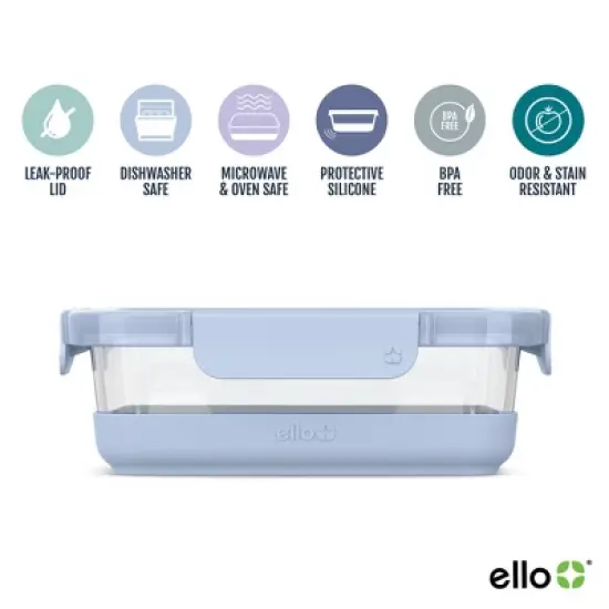 Ello Duraglass Refresh 10pc (set of 5) Glass Meal Prep Food Storage Containers Set image {5}