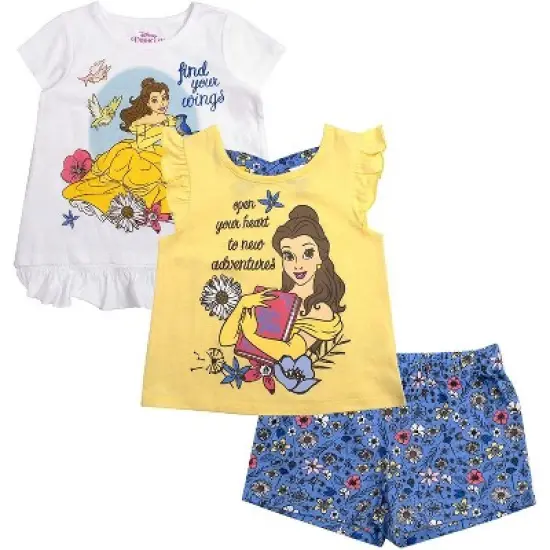 Disney Girl's 3-Pack Fancy Nancy Short Set with Tee, Tank Top and Print Shorts for Toddlers image {14}