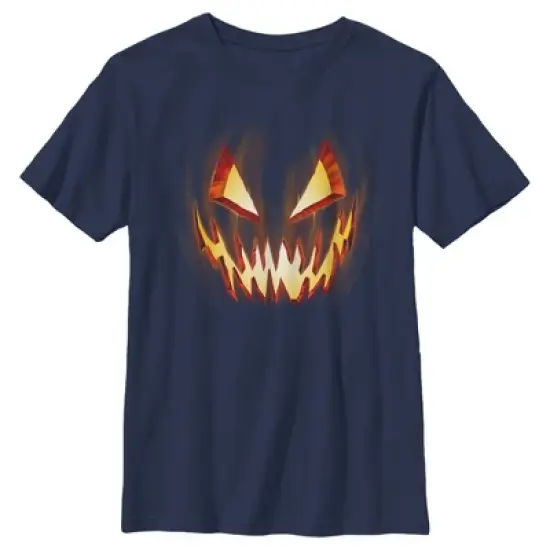 Boy's Lost Gods Evil Pumpkin Face T-Shirt image {3}