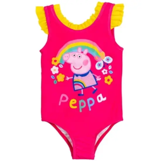 Peppa Pig Girls One Piece Bathing Suit Little Kid image {8}