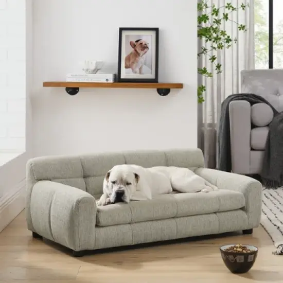 GDFStudio Beck Linen Upholstered&nbsp;Pet Sofa for Dog image {5}