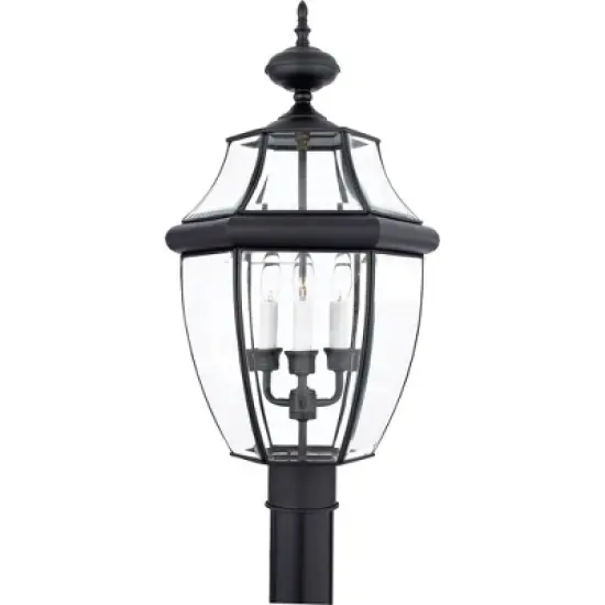 Quoizel Lighting Newbury 3 - Light Post Light in  Mystic Black image {3}