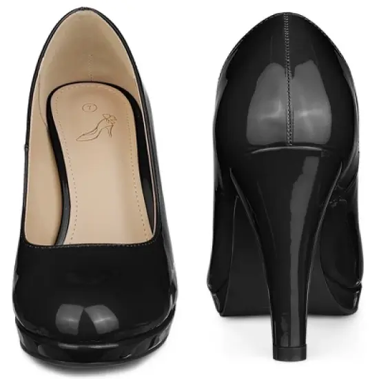 Perphy Women Round Toe Platform Stiletto Heel Mary Jane Pumps image {1}