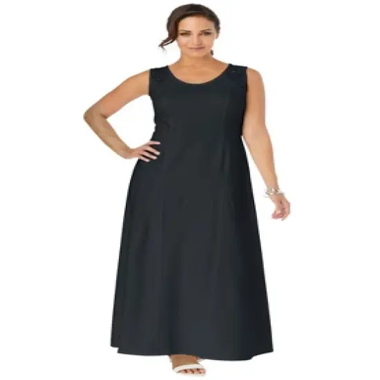 Jessica London Women&rsquo;s Plus Size Crochet-Detailed Dress image {5}