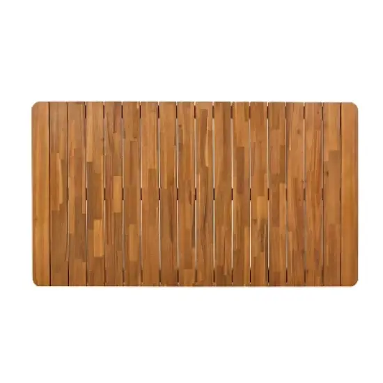 Christopher Knight Home Corin Elara 5 Piece Patio Acacia Wood Woven Rope Dining Set with Slatted Table and Cushions image {9}