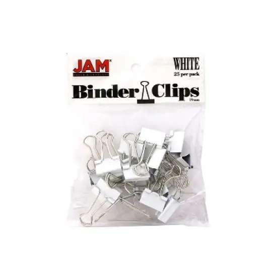 JAM Paper Colored Office Desk Supplies Bundle White Paper Clips & Binder Clips 1 Pack of Each 2/pack image {2}