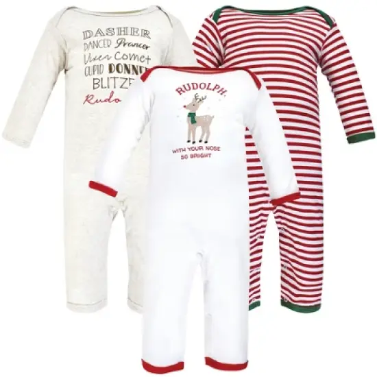 Hudson Baby Infant Boy Cotton Coveralls, Rudolph Reindeer image {6}