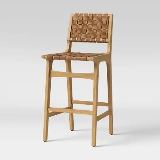 Ceylon Woven and Wood Barstool - Threshold&trade; image {2}