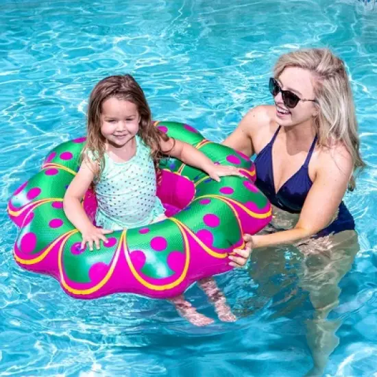 Poolmaster Swimming Pool Inflatable Flower Baby Rider Float - Pink image {4}