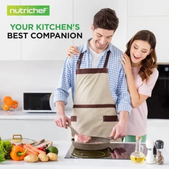 Nutrichef 22-Piece Non-Stick Cookware and Bakeware Set - Maroon Marble image {7}