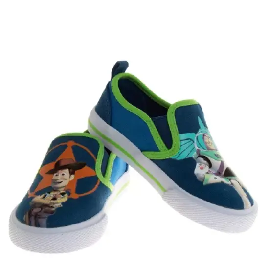 Toy Story Kids Casual No Lace Shoes - Buzz Lightyear Sheriff Woody Low top Canvas Slip-on Tennis Boys Sneakers (Size 5-12 Toddler - Little Kid) image {3}