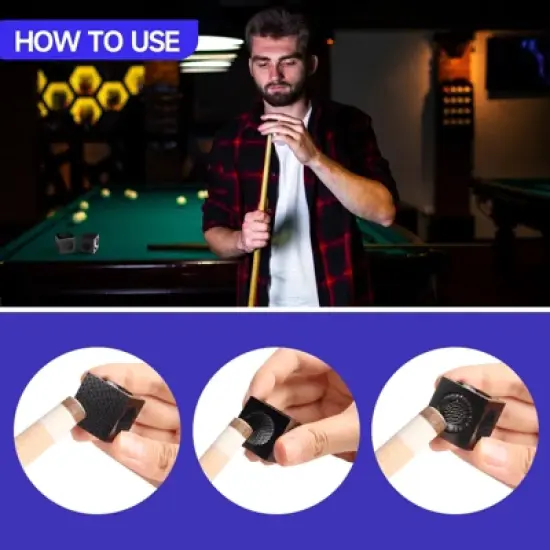 GSE 5-in-1 Pool Cue Tip Cube, Billiard Cue Repair Tool with Scuffer/ Shaper/ Aerator, Multi-Function Cue Maintenance (Black/Blue) image {7}