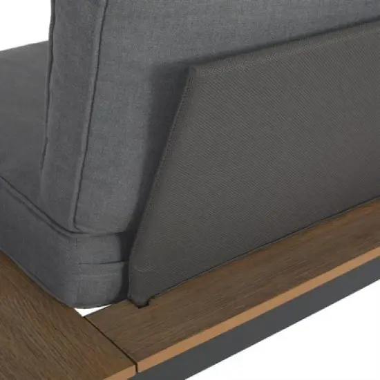 Sapphtopaz Outdoor Furniture Set L-Shaped Patio Chairs Conversation Outdoor Couch with Coffee Table Sofa Set for Garden, Terrace, Backyard, Gray image {6}