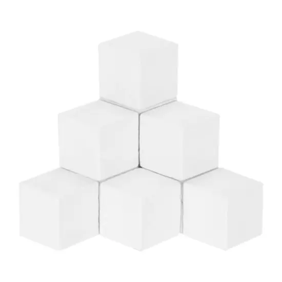 Unique Bargains Cube Natural Wood Laser Cut Smooth Unfinished Craft Wood 100 Pcs image {5}