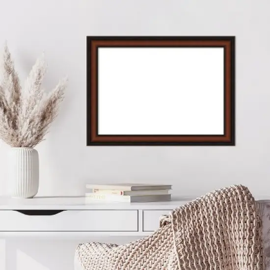 Amanti Art Cyprus Walnut Narrow Framed Dry Erase Magnetic Board image {8}