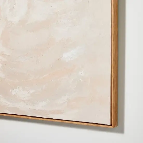 30" x 30" Hope To Taupe Framed Embellished Canvas Light Wood - Threshold&trade; designed with Studio McGee image {2}