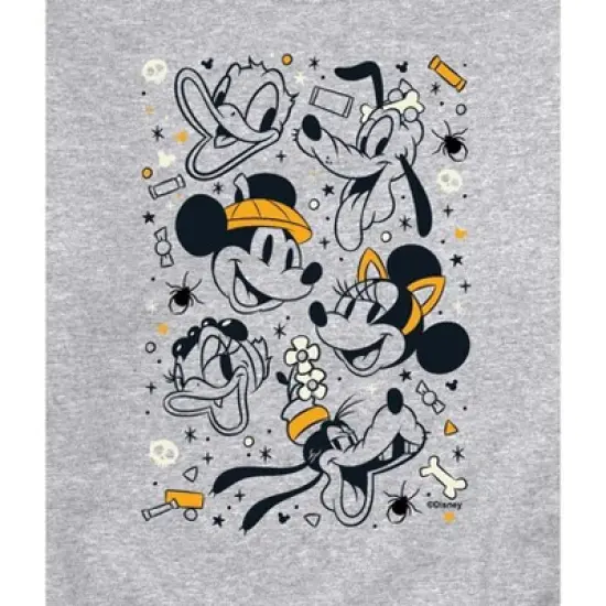 Men's - Disney - Halloween Mickey Minnie Goofy Pluto Donald Daisy Graphic Fleece Sweatshirt image {1}