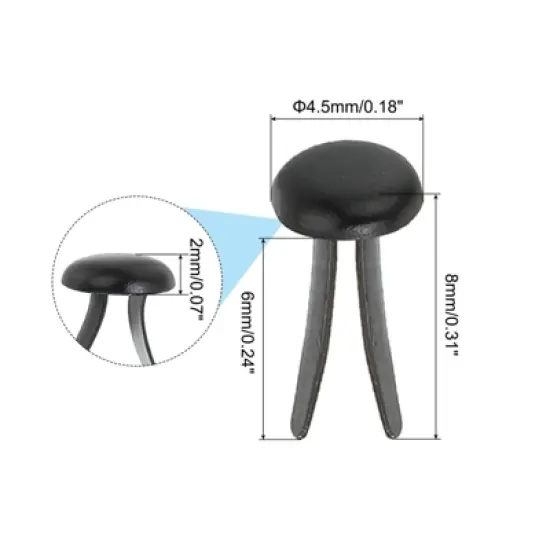 Unique Bargains Metal Smooth Paper Fasteners Split Pins for Craft Art 300 Pcs image {1}