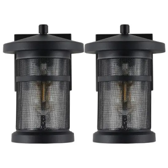 Osprey 7.5" Outdoor Sconce (Set of 2) - PLT4029 - Black - Safavieh image {1}