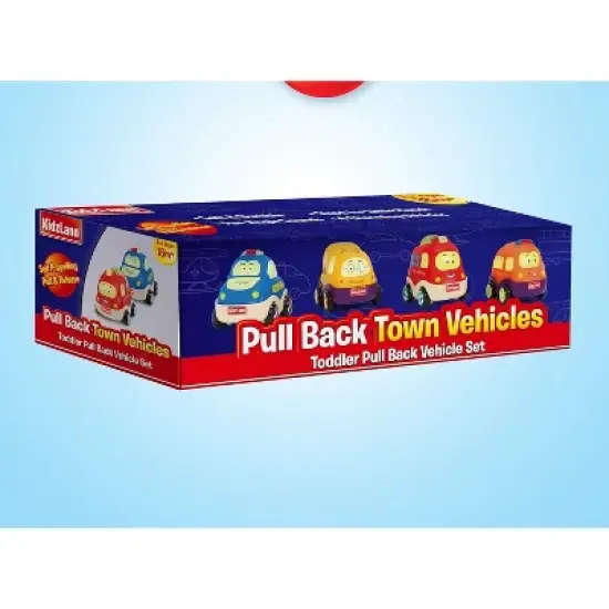 Kidzlane Pull Back Cars for Toddlers - Multicolored - Set of 4 image {1}