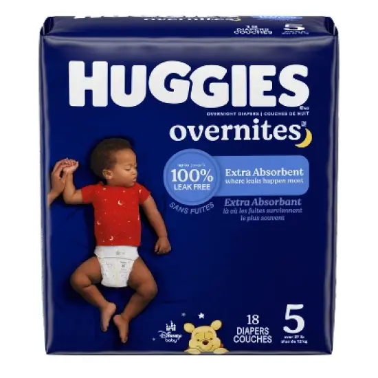 Huggies Overnites Diapers Jumbo Pack - Size 5 - 18ct image {1}