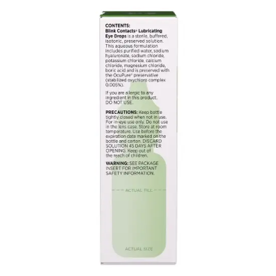 Blink Contact Eye Drops for Dry Lenses - 0.34 fl oz image {2}