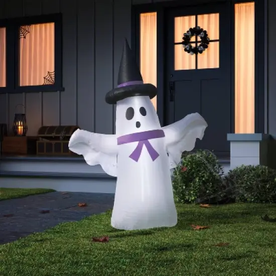 3.5' Standing Ghost Inflatable Halloween Decoration White - Hyde and EEK! Boutique&trade; image {1}