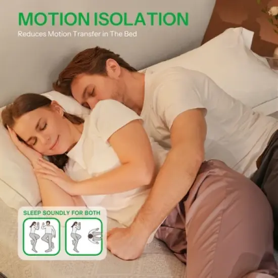 ZACHVO 8" King Mattress, Cooling Gel Memory Foam, Motion Isolation, Made in USA, Fiberglass Free, Medium Firm, CertiPUR-US, CY-8-K image {5}