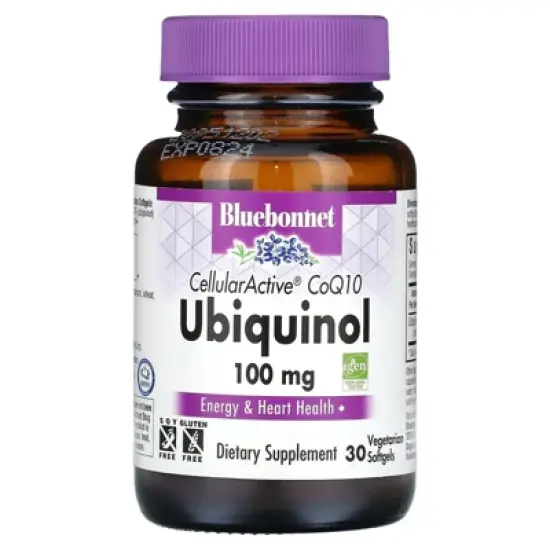 Bluebonnet Nutrition CellularActive CoQ10, Ubiquinol, 100 mg, 30 Vegetarian Softgels image {4}
