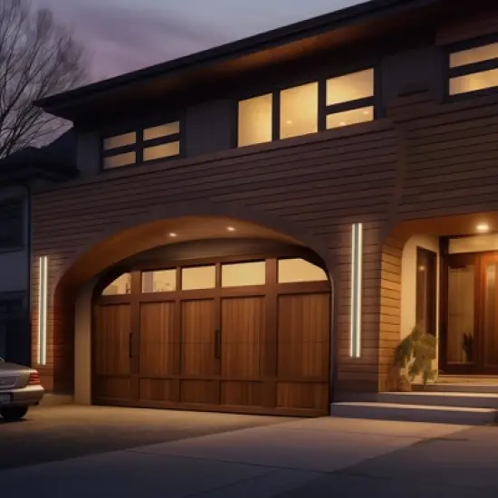 YANSUN 1-Light Black Modern Integrated LED Outdoor Wall Light Waterproof Porch Light Wall Lantern Sconce, 3000K Warm White image {7}